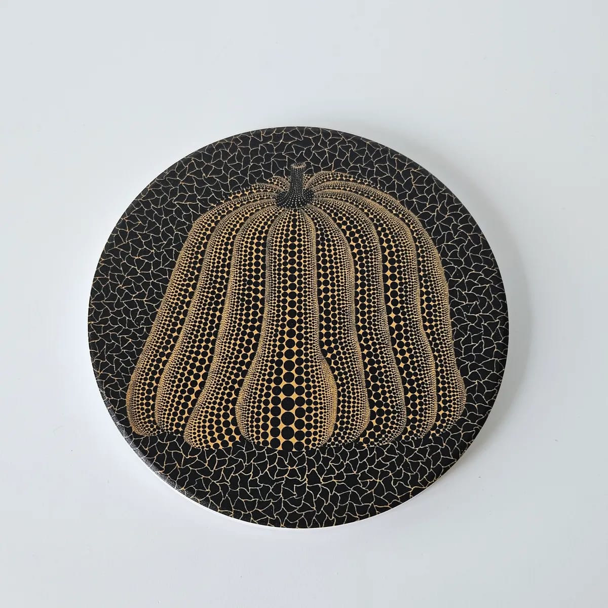 Yayoi Kusama Gold Pumpkin Coaster