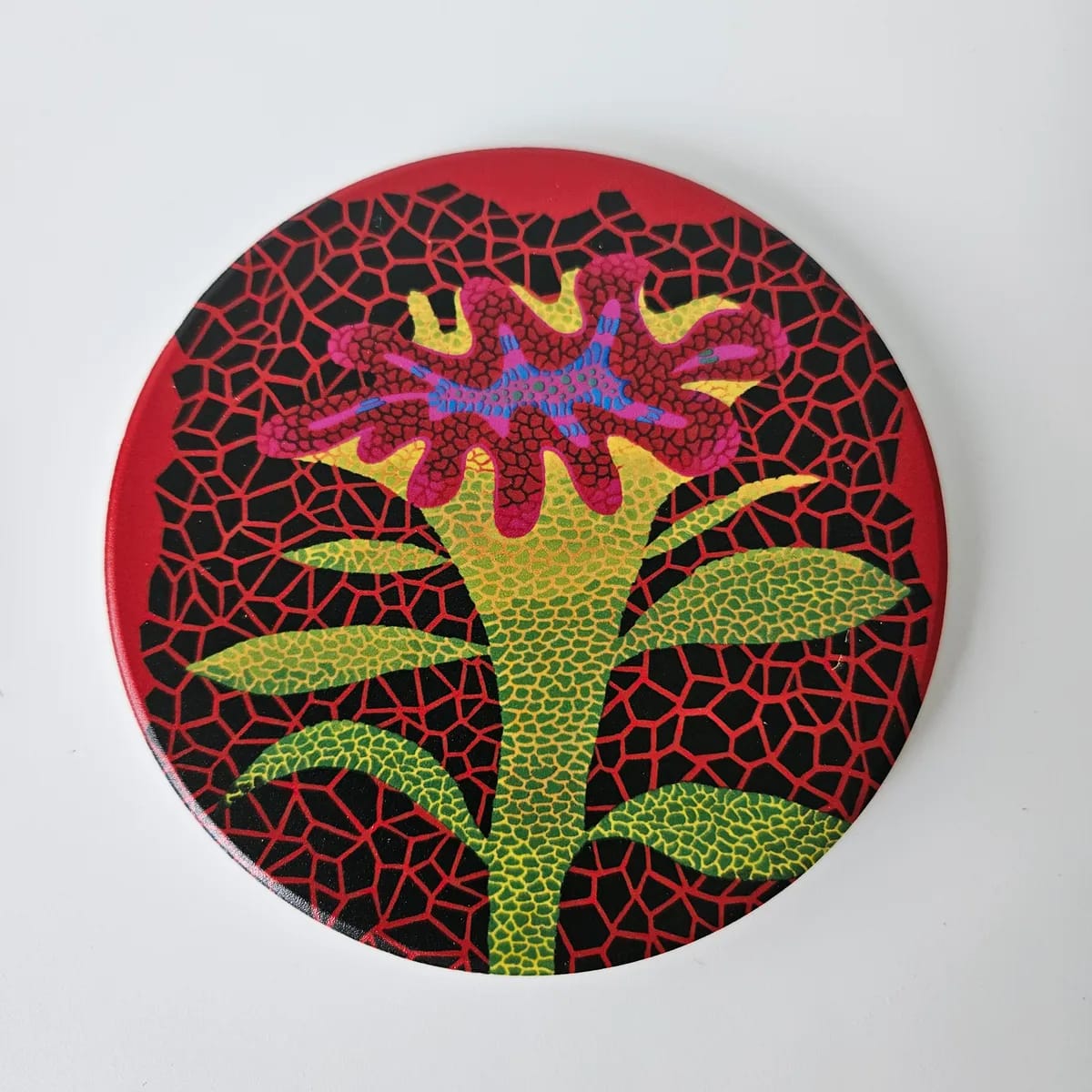 Yayoi Kusama Coral Flower Coaster