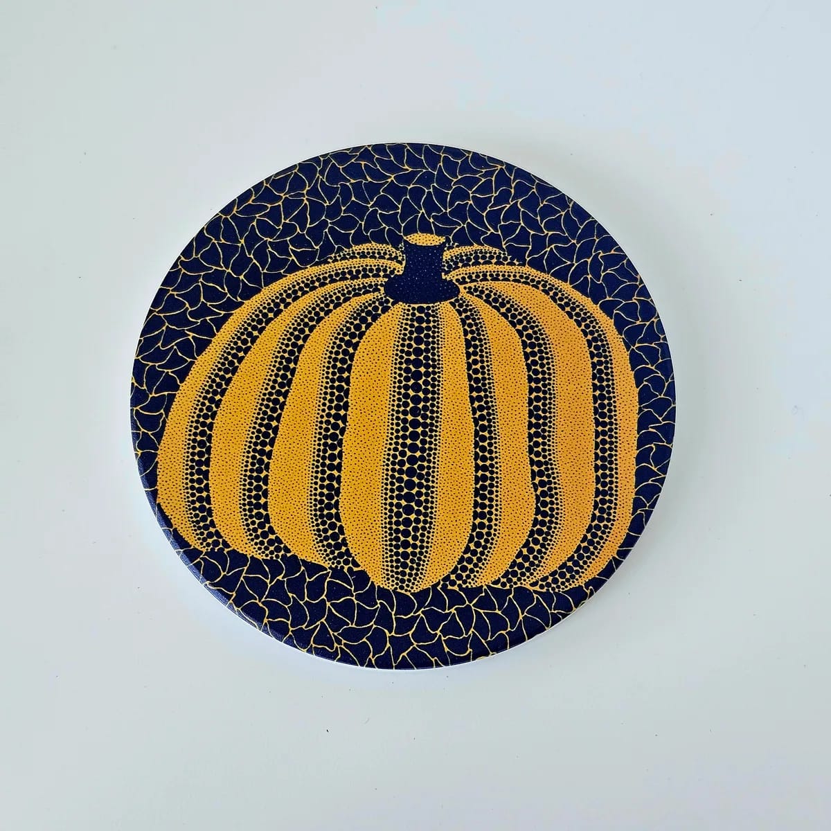 Yayoi Kusama Yellow Pumpkin Coaster
