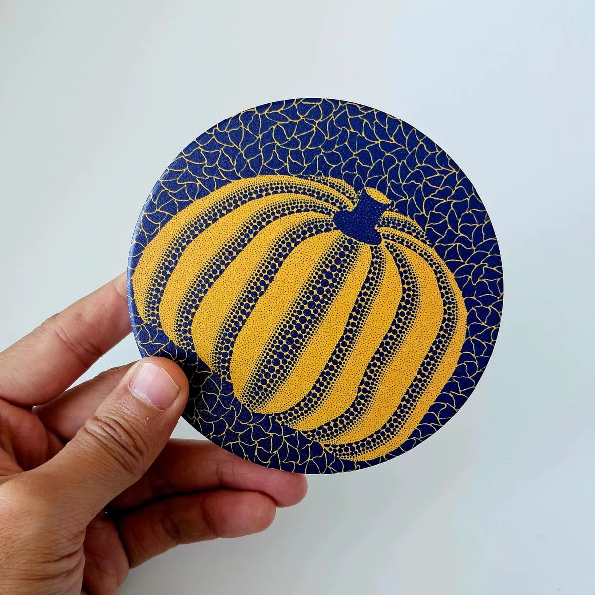 Yayoi Kusama Yellow Pumpkin Coaster