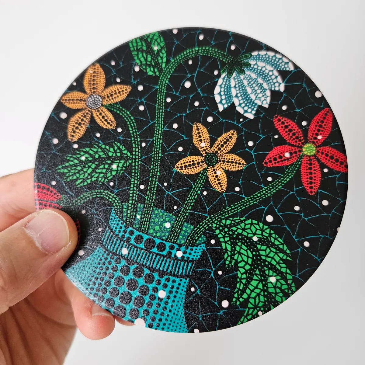 Yayoi Kusama Night Garden Coaster
