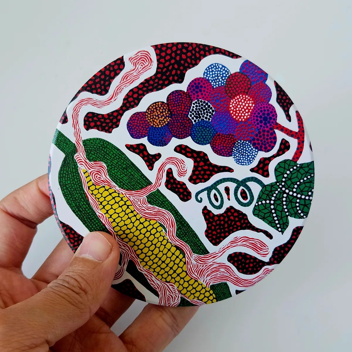 Yayoi Kusama Corn & Grapes Coaster
