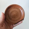 round spoon rest view 2 Wooden Spoon Rest | Natural Wood Cooking Accessory