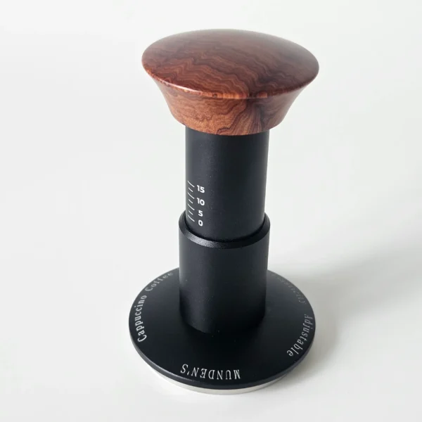 58mm spring espresso tamper with walnut handle